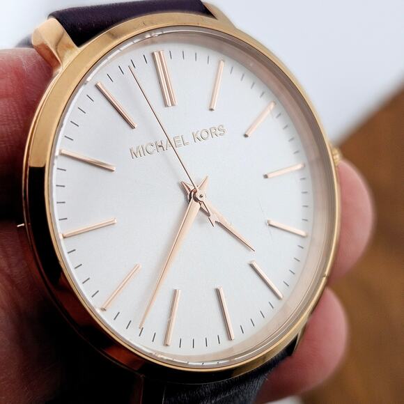 Michael Kors Jaryn Women's Burgundy Leather Watch MK2605 - Picture 3 of 7